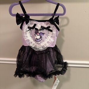Kuromi Kawaii Goth Tutu Bodysuit Dress – Zixi Kids – Sanrio Style – Size 110 NWT